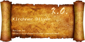 Kirchner Olivér névjegykártya